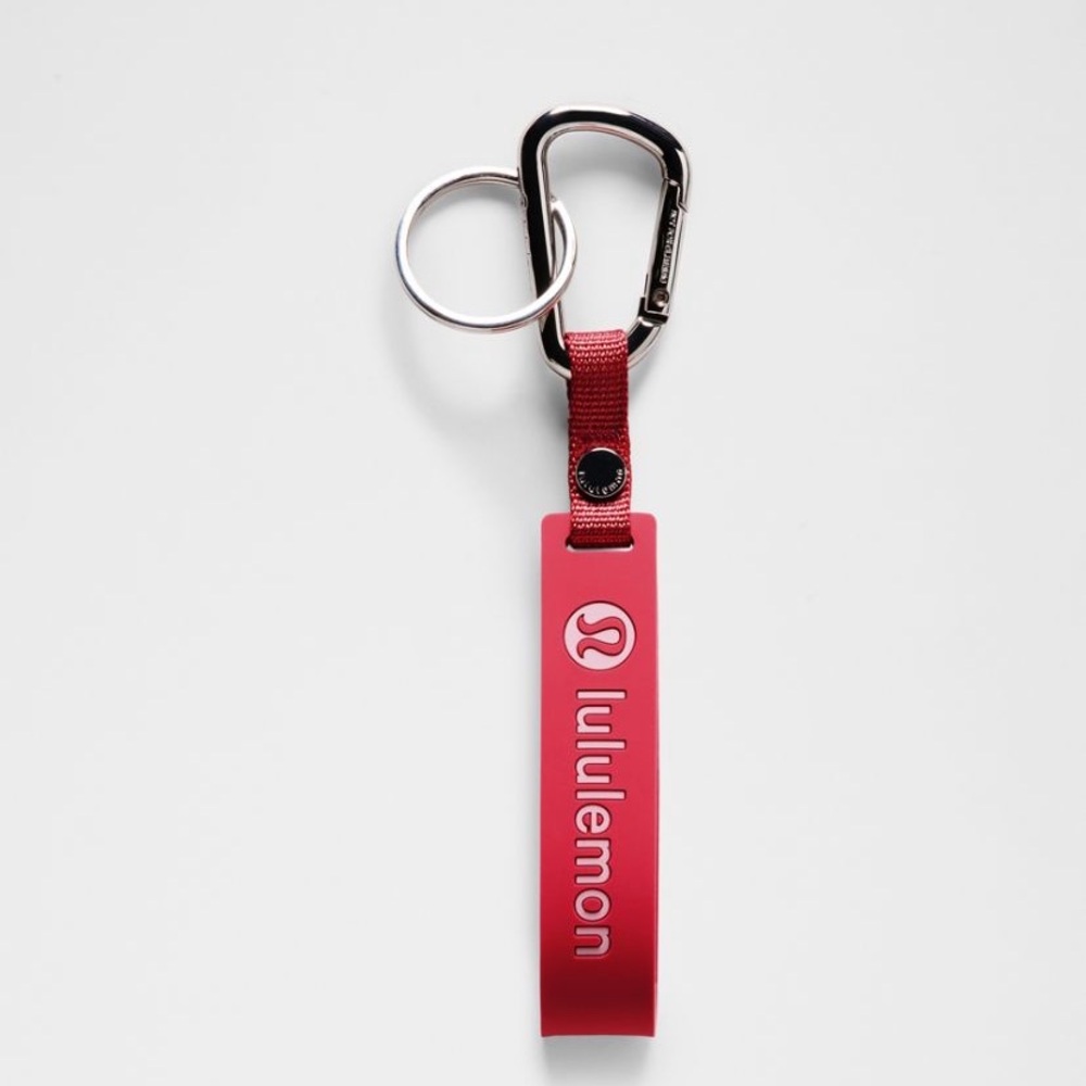 NWT Lululemon Silicone Keychain Desert Red/Pink Haze